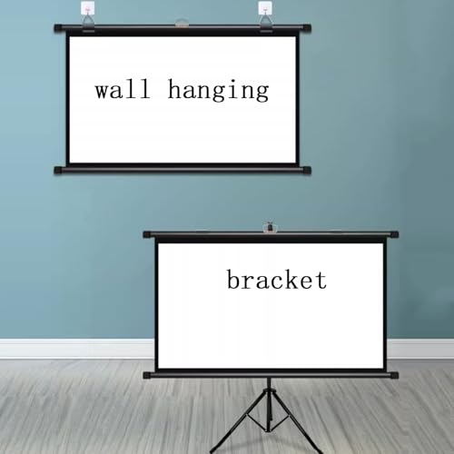 Pantalla portátil para proyector de 60 pulgadas con soporte trípode, formato 16:9 o 4:3, pantalla HD móvil ligera y compacta, fácil de montar, ideal para cine en casa y fiestas en el jardín miniatura 5