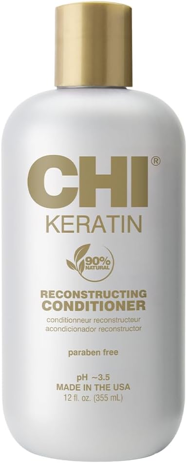 Keratin Reconstructing Conditioner, Delivers Healthier Hair, Adds Shine & Helps Prevent Future Breakage, Sulfate, Paraben, & Cruelty-Free, 12 Oz
