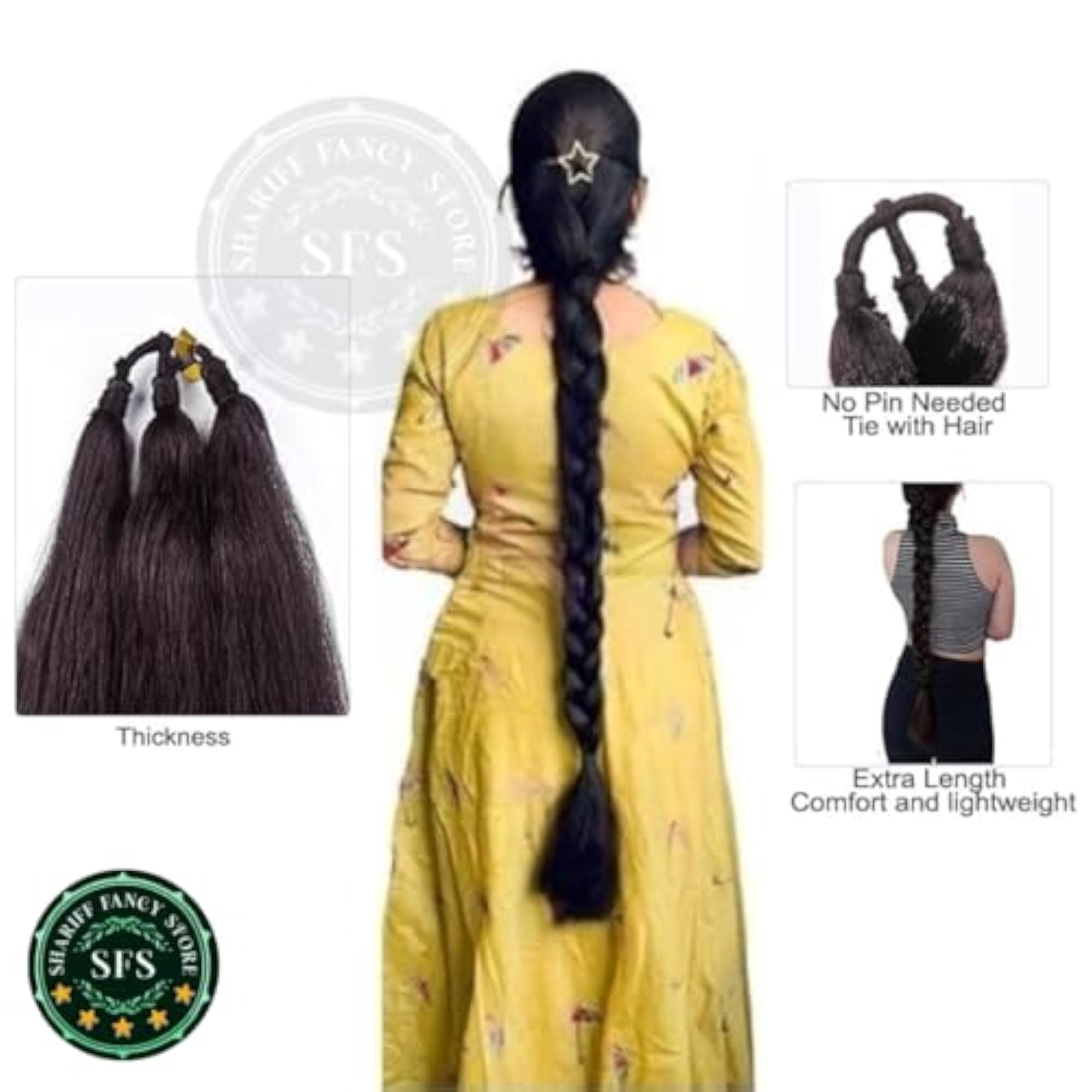 40 Inch Long Artificial Hair Extensions for Women & Girls