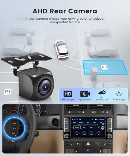 8 Core 4G+64G Wireless Carplay Android Autoradio für VW Touareg 2004-2011 VW Transporter T5 Multivan 2004-2009 7 Zoll Autoradio mit Android Auto Navi GPS WiFi Bluetooth FM/RDS/DSP/SWC Rückfahrkamera