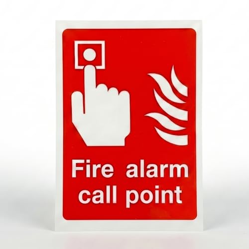 Image of 10pcs Fire Alarm Call Point Safety Sign, Red 150x100mm PVC Sticker, Long-Lasting Fire Safety with Escape Plan Compliance for Schools, Commercial Buildings, Restaurants