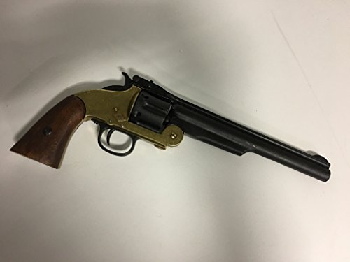 Denix 1869 Schofield Style Revolver, Brass and Black - Non-Firing Replica
