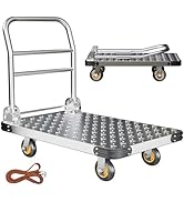 Noliven Foldable Platform Truck 36 x 24in, Heavy Duty Platform Truck Flat Cart Hand Trucks, 2000L...