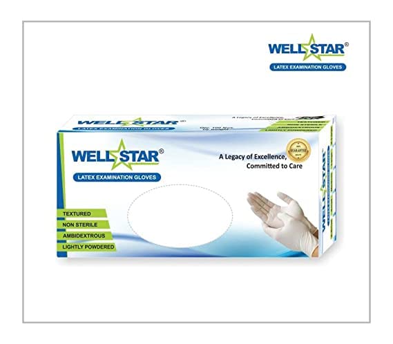 WELLSTAR Latex Medical Examination Disposable Powdered Hand Gloves -100 Pieces Each Pack ((Large,white) (B09ZQMQFST) Amazon Price History, Amazon Price Tracker