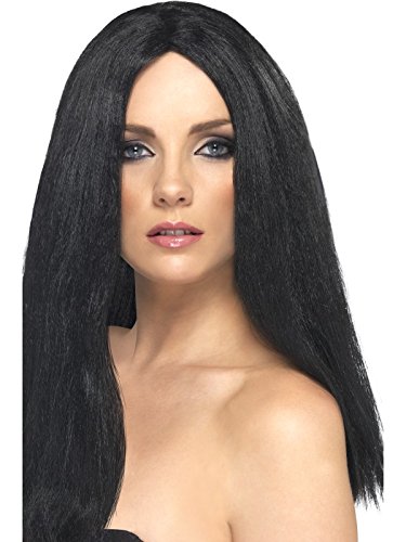 Smiffys Star Style Wig, 44 cm - Black