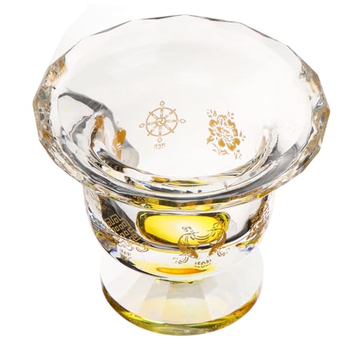 LIGIGWASH 1pieza Taza De Ofrecimiento De Agua Creativa para Budismo Cuenco Decorativo De Auspicioso para Ritual Estable y Compacto para Decoración del Hogar y Almacenamiento