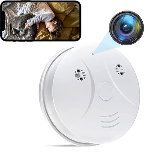 braosusner WiFi HD 1080P Hidden Camera Smoke Detector Wireless Small Nanny Cam Spy Camera for Home Surveillance Security Cameras with Night Vison Indoor/Outdoor