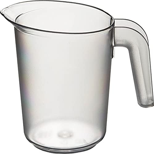 Roltex Small 500ml Plastic Frosted Clear Water Bath Jug Reusable ...