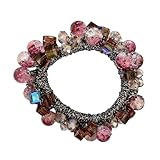 ハイエンドグレープレッドフローラルクリスタルヘッドバンド、ポニーテールヘッドバンド、ラバーバンドヘアアクセサリー。