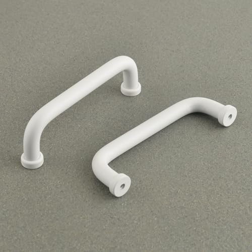 funifiti 5-Pack Bathroom Cabinet Pulls Cupboard Door Handles Modern White Drawer...