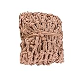 FNUQCOA Hemp Rope Climbing Net Nature Jute Craft Twine Trellis Decorative Garden Balcony Ceiling Mesh(Dia 4mm Mesh 10cm)