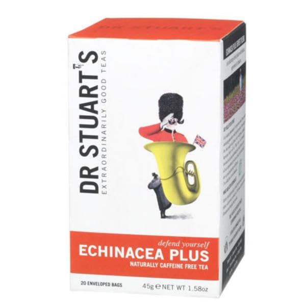 Dr Stuart'sEchinacea Plus 15 Teabags (Pack of 4) - Made in a Carbon Neutral Factory - Queens Award for Enterprise