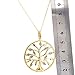 Handmade Artisan Tree of Life solid 14k gold circle necklace with diamonds