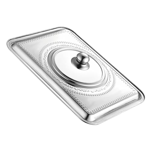 TOGEVAL Protector Antisalpicaduras Cocina Acero Inoxidable Tapa Rectangular Para Ollas Retiene Vapor Mantiene Calor Fácil Levantamiento Hogar Restaurante