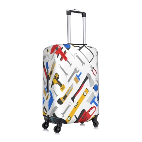Work Tools Repair Carpentry Luggage Cover for Suitcase, Suitcase Cover Protector Fit 22-24 Inch Luggage Travel Accessories, M3