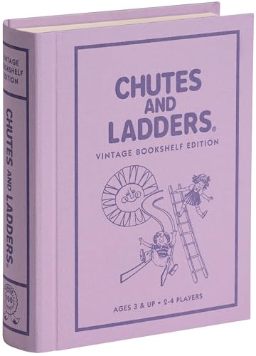 Image of WS Game Company Chutes and Ladders Vintage Bookshelf Edition, Decorative Library Case with Slipcover, Nostalgic 1979 Design, Family Board Games for Collectors & Kids Ages 3+