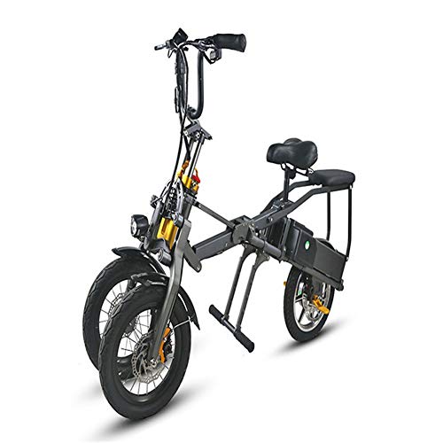 WZHESS Folding Three-Wheeled Electric Bicycle, Hydraulic Disc Brake System, Three-Wheeled Scooter, Lithium Electric