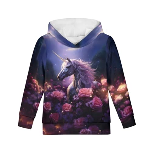 Image of GLUDEAR Teen Boys Girls Novelty Animal Galaxy Hoodies Sweatshirts Pullover