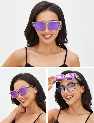 Image of Bircen Polarized Mens Sunglasses: UV Protection Black Blue Shades for Men Sport Driving with Al-Mg Metal Frame