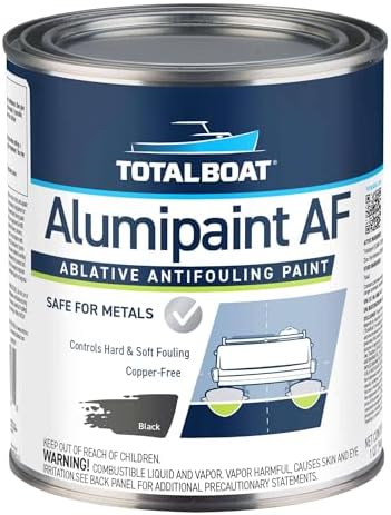 TotalBoat Alumipaint AF Copper Free Aluminum and Pontoon Boat Bottom Paint (Black, Quart), 1 Quarts (Pack of 1)