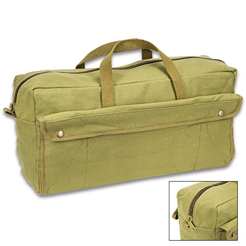 Black Legion Products Jumbo Mechanic's Tool Bag with Brass Zipper, Olive Drab