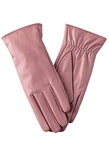 Super-soft Leather Winter Gloves for Women Full-Hand Touchscreen Warm Cashmere Lined Perfect Appearance