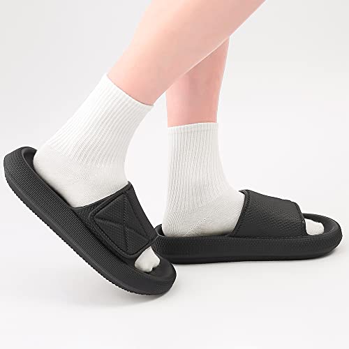 TOBVZOO Cloud Slides for Women, Pillow Slippers with Adjustable Strap, Non Slip Cushioned Sandals Slides Soft Thick Sole2