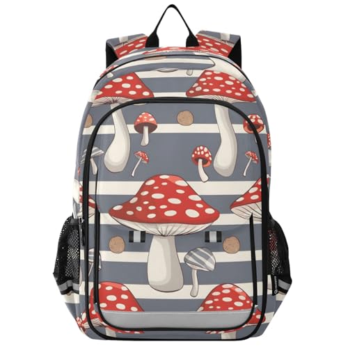 Sac à dos pour ordinateur portable rouge à rayures sac d école enfant et sac de voyage mixte