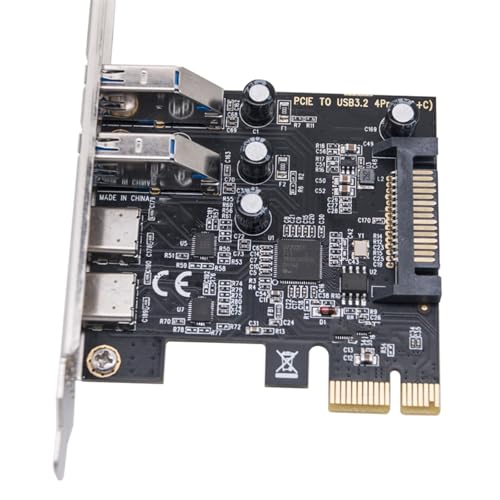 Tarjeta PCIE 1X a USB 3.2 Gen1 tipo C y puertos extra para PC de sobremesa 2