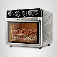 G3 Ferrari G10221 Heißluftofen Air Fryer 32 L, 2000 W, 5 Garprogramme, 6 Heizelemente, Temperatur bis 230 °C einstellbar, Display mit Timer, BPA/PFOA-freies Edelstahl-Zubehör, Schwarz-Silber – Ansicht 7