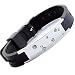 Produktbild Jupiter Slim 2012 Positive Energy ION Power Energetix 4you Neodym Magnet Silikonarmband schwarz mit Swarovski Elements 15-23 cm