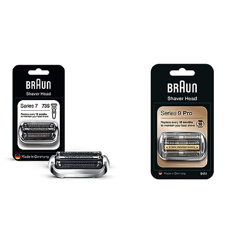 Braun Series 7 Scherkopf, Elektrorasierer & Series 9 Pro Scherkopf, Elektrorasierer, Ersatzscherteil kompatibel mit Rasierer Herren Serie 9 Pro, 94M, chrom, 1er Pack