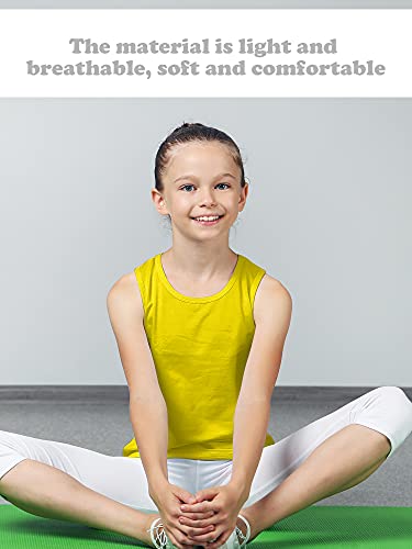 Image of SATINIOR 4 Pieces Girls Dance Tank Tops Racerback Crop Tops Sleeveless Dance Clothes for Girls Gymnastics