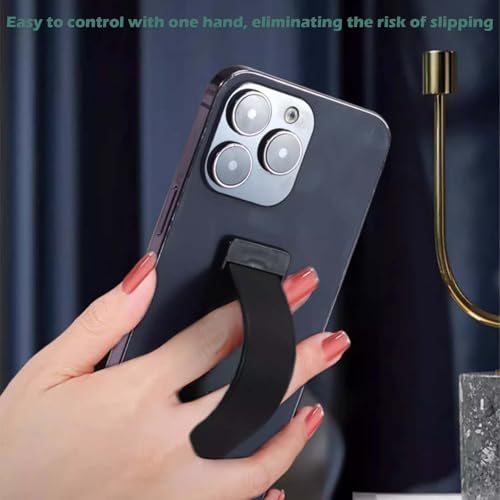 Image of 3PCS Phone Holder for Hand,Push-Pull Wristband Mobile Grip Stand, Phone Back Holder Grip for Selfie, Video Calls, Online Classes, Desk & Bed Use, Black + White + Dark Green