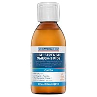 Ethical Nutrients High Strength Omega-3 Kids Liquid - Fish Oil For Kids Heart & Eye Health, Supports Cognitive Function - Orange Flavoured - 90mL