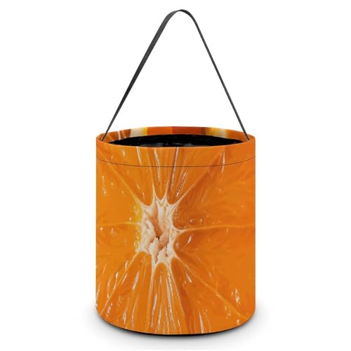 Sac fourre-tout d'Halloween orange 20x21cm en toile réutilisable pour bonbons