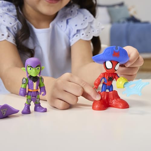 Miniatura 15 de Spidey And His Amazing Friends Marvel, Water-Webs, Juguete Barco Pirata Con Telarañas Y Burbujas