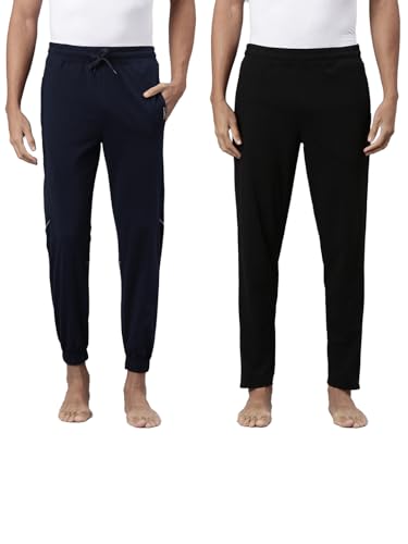 Image of Pepe Jeans Men's Mid Rise Track Pant Combo | 100% Cotton Superior Comfort For All Day Lounge Wear