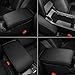 AOMSAZTO Console Covers for 2014 2015 2016 2017 2018 2019 Kia Soul Armrest Covers for Kia Soul Blak with Black Stiches