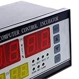 Cuatro pantallas digitales para mostrar la temperatura, la humedad, el número de días de giro y la incubación de los huevos