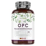 OPC Extracto de Semilla de Uva Italiana de Alta Potencia Para 3 Meses de Suministro - Cada porción contiene 1000mg de OPC puro y 24mg de Vitamina C que ayuda a reducir la fatiga y el cansancio según la EFSA. Cada bote contiene 180 cápsulas altamente dosificadas con 500mg de OPC puro por cápsula, suficiente para un suministro de 3 meses.