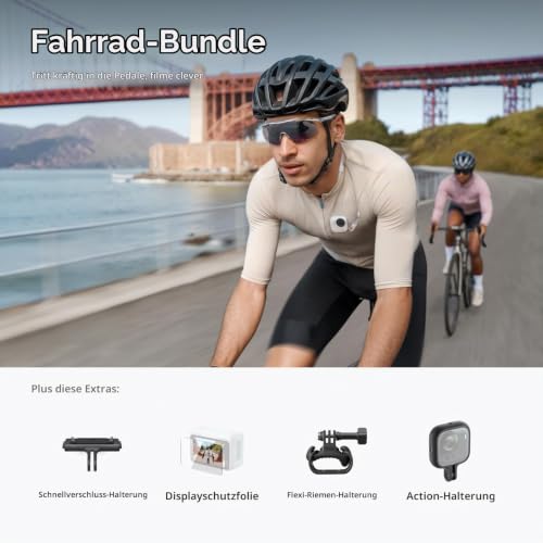 Insta360 GO Ultra Fahrrad-Bundle Polarweiß - freihändige 4K Mini-Cam, leicht & mobil, top bei wenig Licht, überall anbringbar… – Ansicht 2