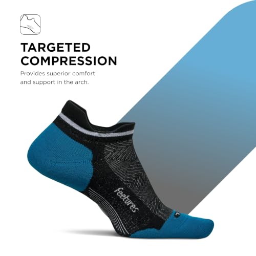 Image of Feetures Elite Max Cushion No Show Tab - Running Socks for Men & Women, Athletic Compression Socks, Moisture Wicking