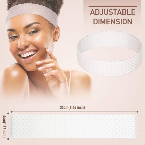 اربطة شعر مستعار سيليكون قابلة للتعديل من واي ار كيو اكس، شريط راس مضاد للانزلاق ومقاوم للعرق للرجال والنساء، ثبات قوي للحفاظ على الشعر المستعار وممارسة الرياضة واليوغا، ابيض شفاف