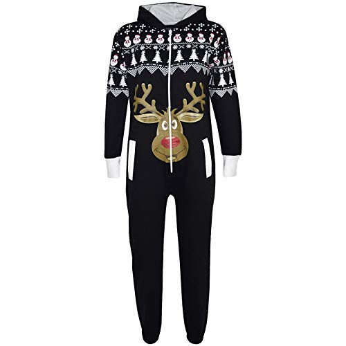 Onesie Reindeer Black le cadeau de Noël idéal pour enfant fille garçon 5-6 ans