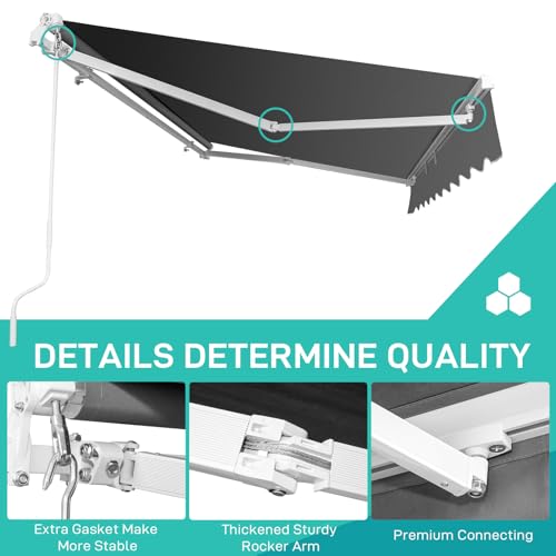 Vingli ZYP-VL01-05 12' X 10' Retractable Awning For Patio Awning Door Awning thumb #4