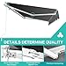Bonnlo Retractable Awning Canopy 13x8ft, UV and Water-Proof Fabric Sunshade Shelter with Manual Crank Handle, Patio Awning Retractable for Deck, Poolside, Garden (Grey, 13x8ft)