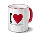 Produktbild digital print Städtetasse Timmendorfer Strand - Design I Love Timmendorfer Strand, Stadt-Tasse, City-Mug, Kaffeetasse - Becher Rot