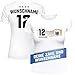 Produktbild MoonWorks® EM Shirt Damen Deutschland Trikot personalisiert mit Name Fußball Europameisterschaft 2024 Fanshirt weiß XS