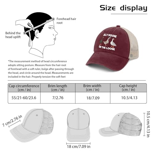 Image of Funny Silly Goose Hat Silly Goosee On The Loose Hat for Women Dad Hats Funny Hats